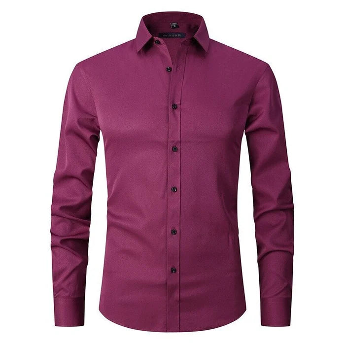 Men's Non-Iron Long Sleeve Shirt — Smart Casual Business Shirt for Office & Formal Occasions | Koossa