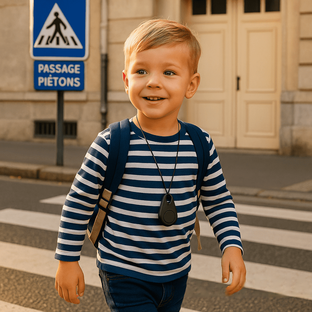 Balise GPS Géolocalisée pour Enfant Étanche avec Alerte SOS Suivi en Temps Réel Légère Sécurisée Autonome | Koossa