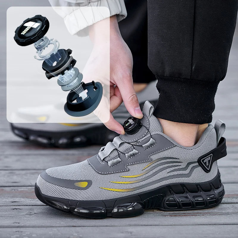 Men's Safety Trainers with Steel Toe Cap and BOA Closure System — Breathable Work Footwear for Workshops & Warehouses | Koossa