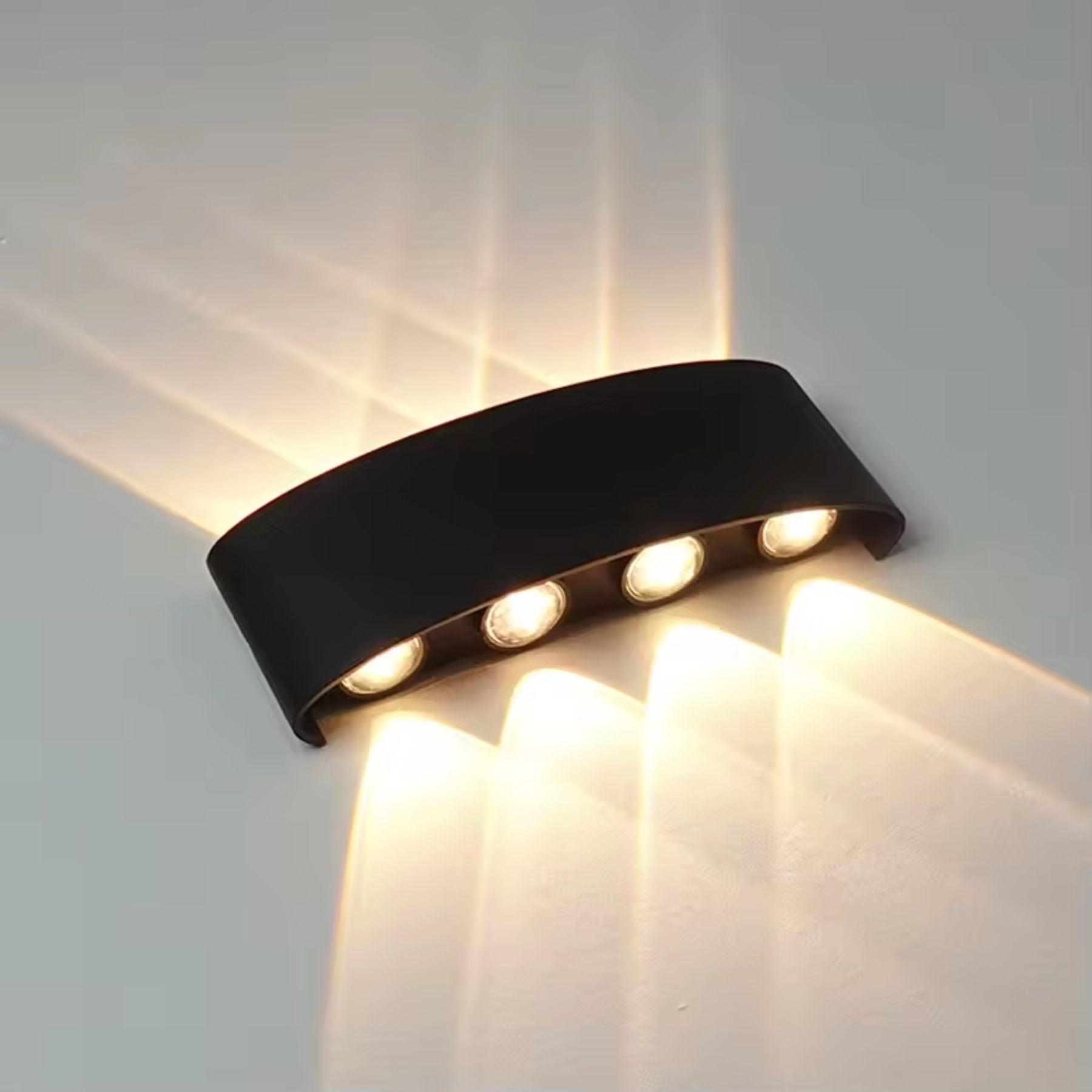 Applique murale LED IP65 double faisceau haut-bas intérieur extérieur moderne pour façade terrasse couloir | Koossa