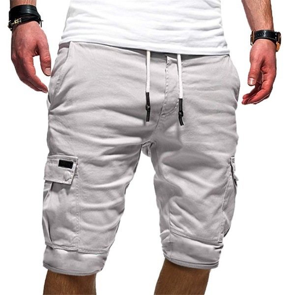 Men's Multi-Pocket Cargo Shorts in Versatile Neutral Tones for Summer Walking and Weekend Leisure | Koossa