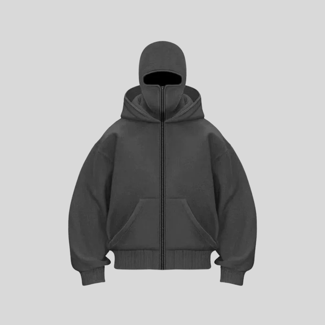 Unisex Hooded Sweatshirt with Convertible Balaclava — Versatile Everyday Hoodie for Casual Comfort & Outdoor Activities | Koossa