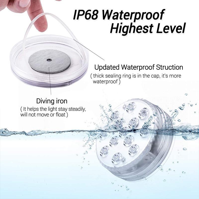 Projecteur LED immergeable multicolore IP68 pour piscine bassin aquarium éclairage aquatique décoratif | Koossa