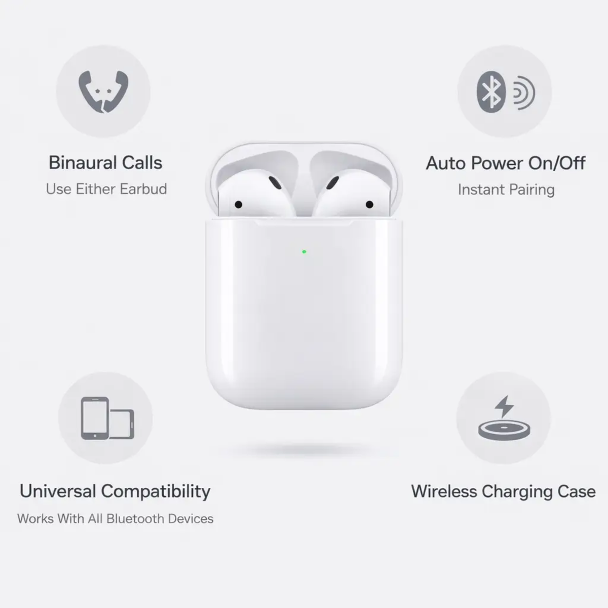 True Wireless Earbuds with Charging Case - Bluetooth In-Ear Headphones with Mic for Music, Calls & Workouts | Lonoma