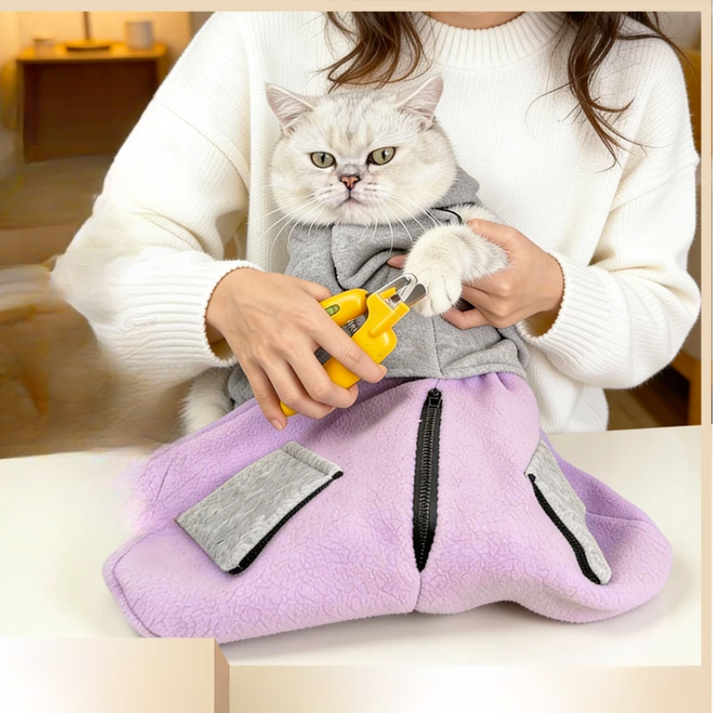 Cat Grooming Restraint Wrap Anti-Scratch Nail Clipping Holder Burrito Bag Professional Home Use Cat Control Wrap | Koossa