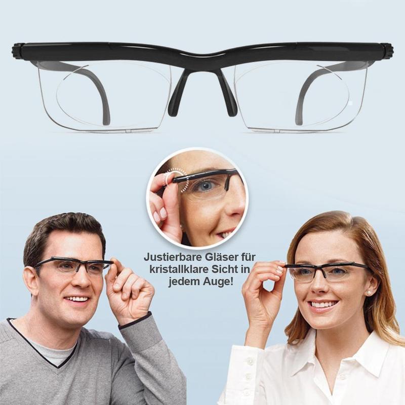 Lunettes à Dioptrie Ajustable Graduée Vision Nette Lecture Conduite Bureau Noir Unisexe Confort Léger | Koossa