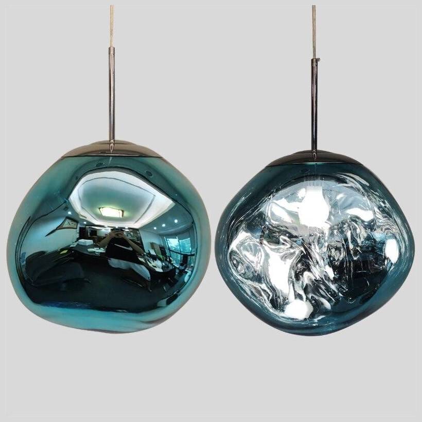Suspension sphérique verre ou PVC finition miroir hauteur réglable éclairage décoratif salon salle à manger | Koossa