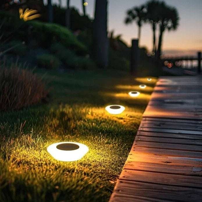 Spot de sol solaire LED à encastrer pour jardin terrasse allée extérieur éclairage IP65 étanche durable | Koossa