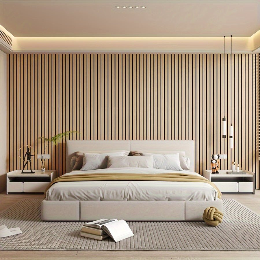 Panneaux muraux adhésifs aspect bois 3D pour chambre salon bureau décoration intérieure chaleureuse moderne | Koossa