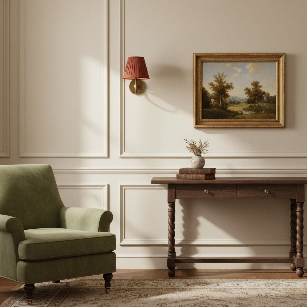 Applique murale élégante à abat-jour plissé en tissu – Éclairage classique et raffiné pour chambre et salon | Koossa