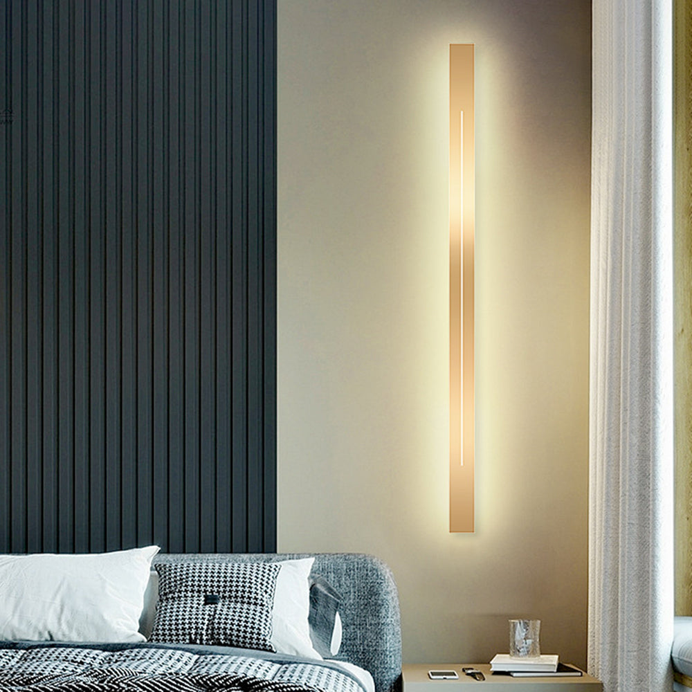 Linear LED Wall Sconce, Modern Black or Gold Metal Hardwired Wall Light for Living Room, Bedroom, Hallway, Entryway & Dining Area | Lonoma
