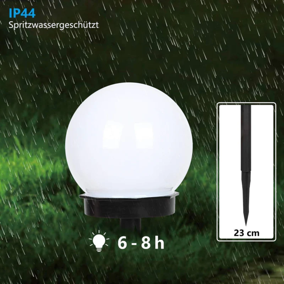 Lampes solaires de jardin sphériques lot de 3 pour allées terrasses pelouses décoration extérieure écoénergétique | Koossa