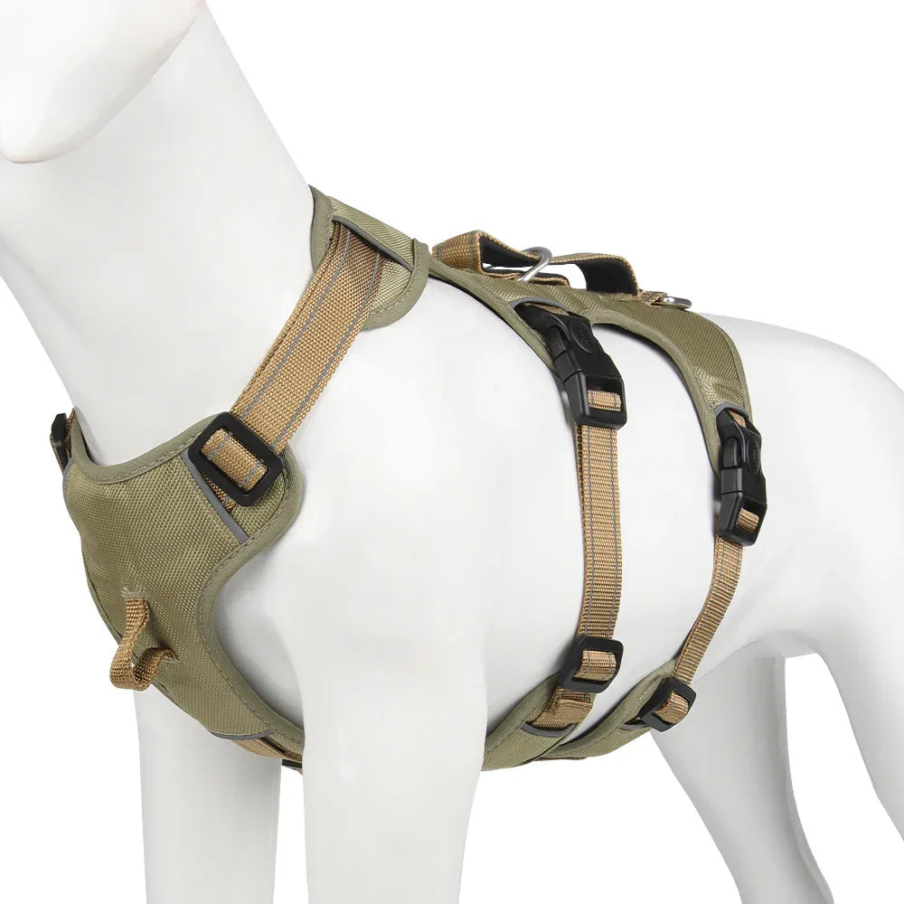 Dog Harness No-Pull Escape-Proof Reflective Adjustable Breathable Nylon Medium Large Puppy Walking Training Vest Chest Strap | Koossa