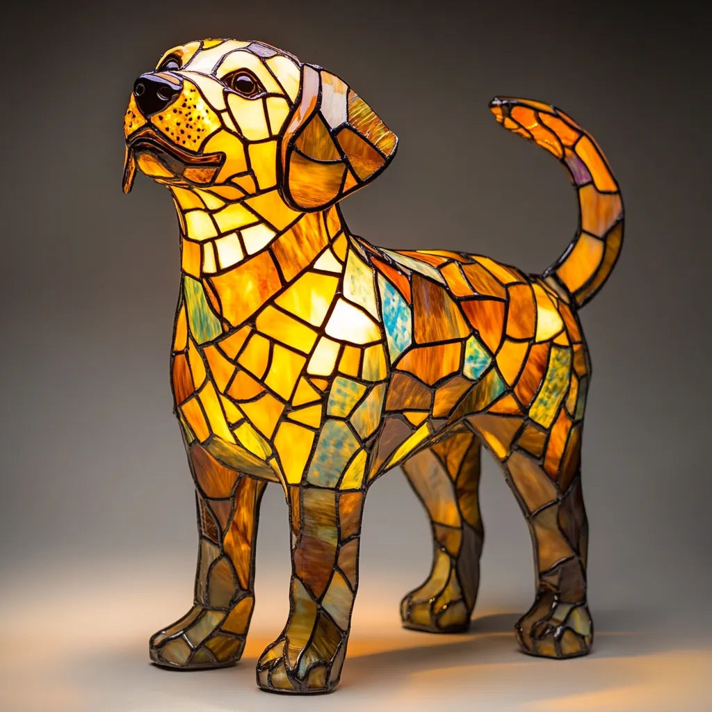 Handcrafted Dog Table Lamp — Warm Ambient Lighting for Pet Lovers & Home Décor Enthusiasts | Koossa