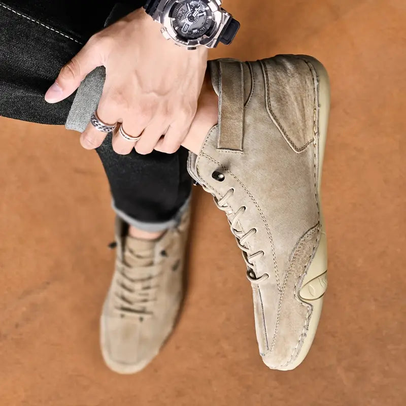 Men's Waterproof High-Top Boots — Elastic Slip-On Chelsea Boots for Outdoor & Casual Wear | Koossa