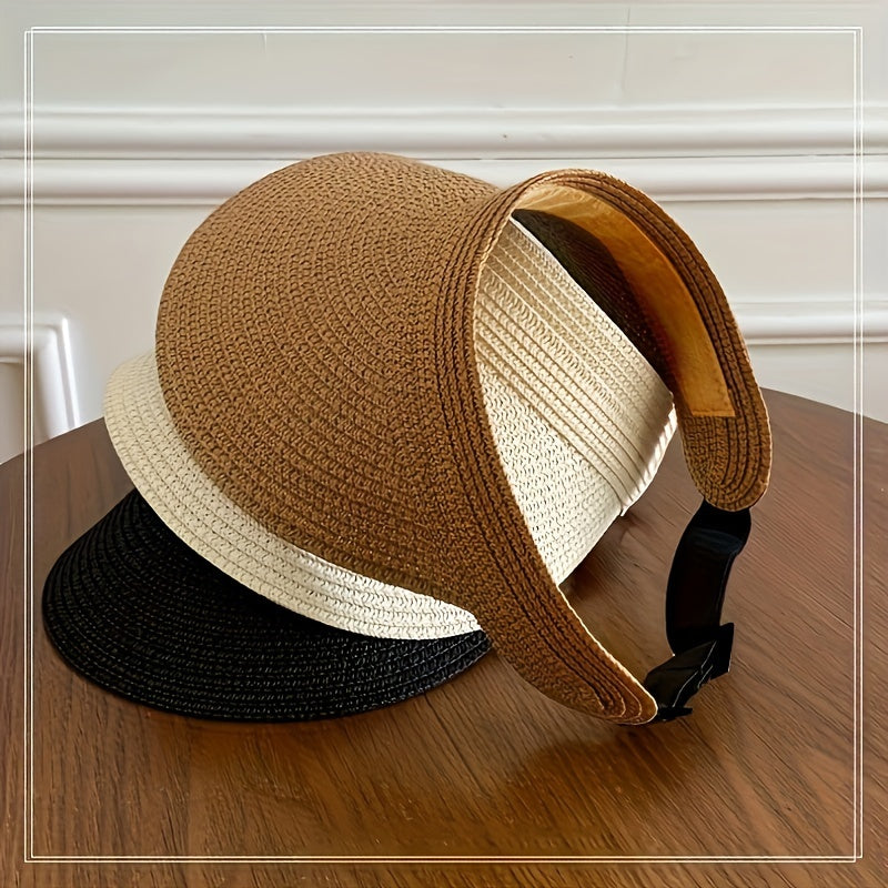 Women's Wide Brim Foldable Sun Visor – UV Protection Summer Hat for Beach & Garden | Koossa