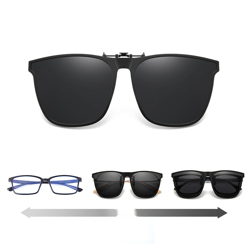 Polarised Clip-On Sunglasses Attachment for Prescription Glasses — UV Protection & Glare Reduction | Koossa