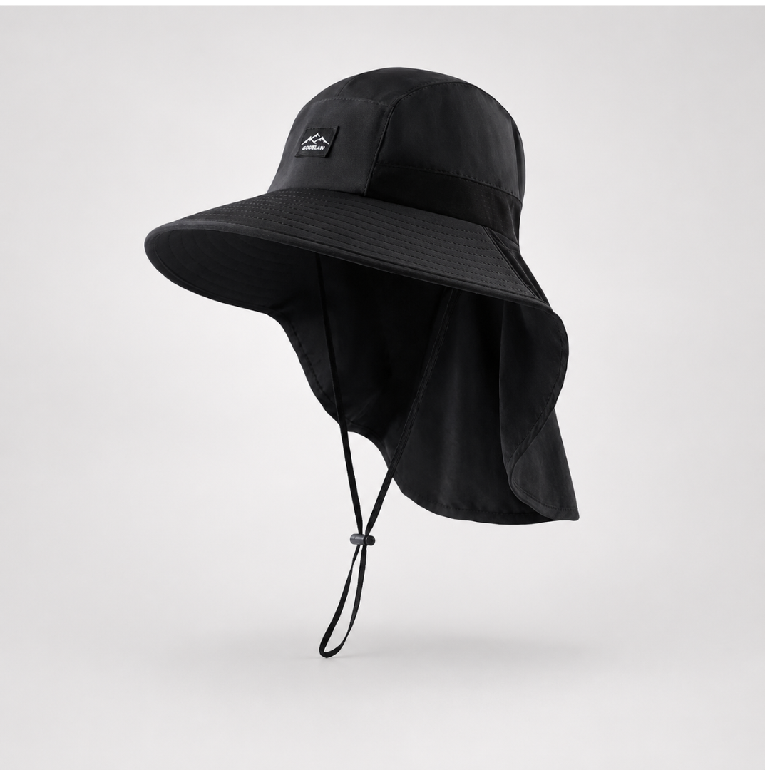 Chapeau Aventure Large Bord avec Protection Nuque Amovible Anti-UV pour Trekking Randonnée Pêche Plein Air | Koossa