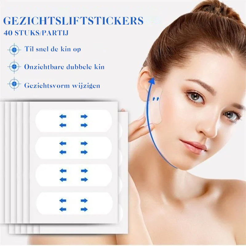 Bandes Lissantes Transparentes Visage 40 Pièces – Effet Lifting Naturel Anti-Rides Contour V Discret Soins | Koossa