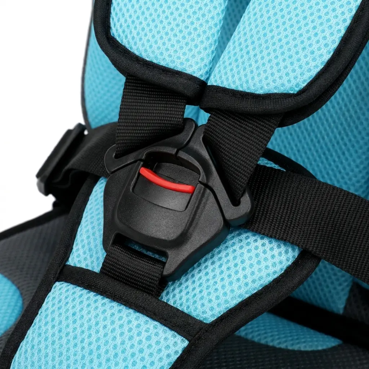 Collapsible Travel Booster Seat with 5-Point Harness for Kids Ages 1-14, Portable Folding Car Seat for Rideshares, Rentals & Road Trips | Lonoma