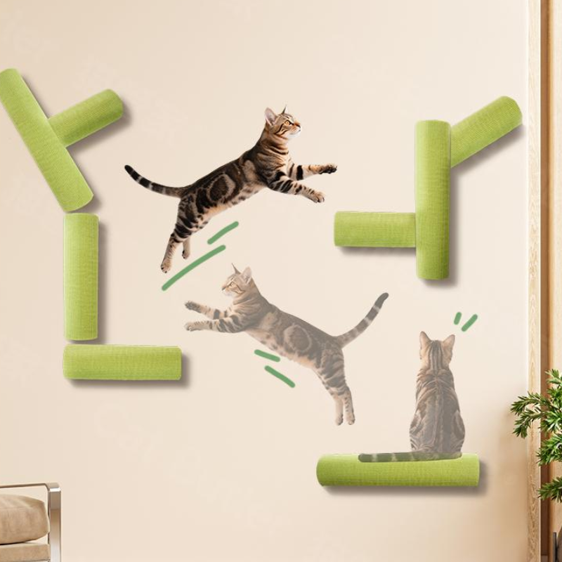 Cat Wall Climbing Steps Self-Adhesive Modular 30cm Scratch Surface DIY Indoor Cat Shelves Climbing Wall Panels | Koossa