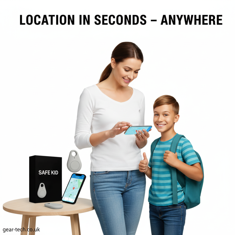 Balise GPS Géolocalisée pour Enfant Étanche avec Alerte SOS Suivi en Temps Réel Légère Sécurisée Autonome | Koossa
