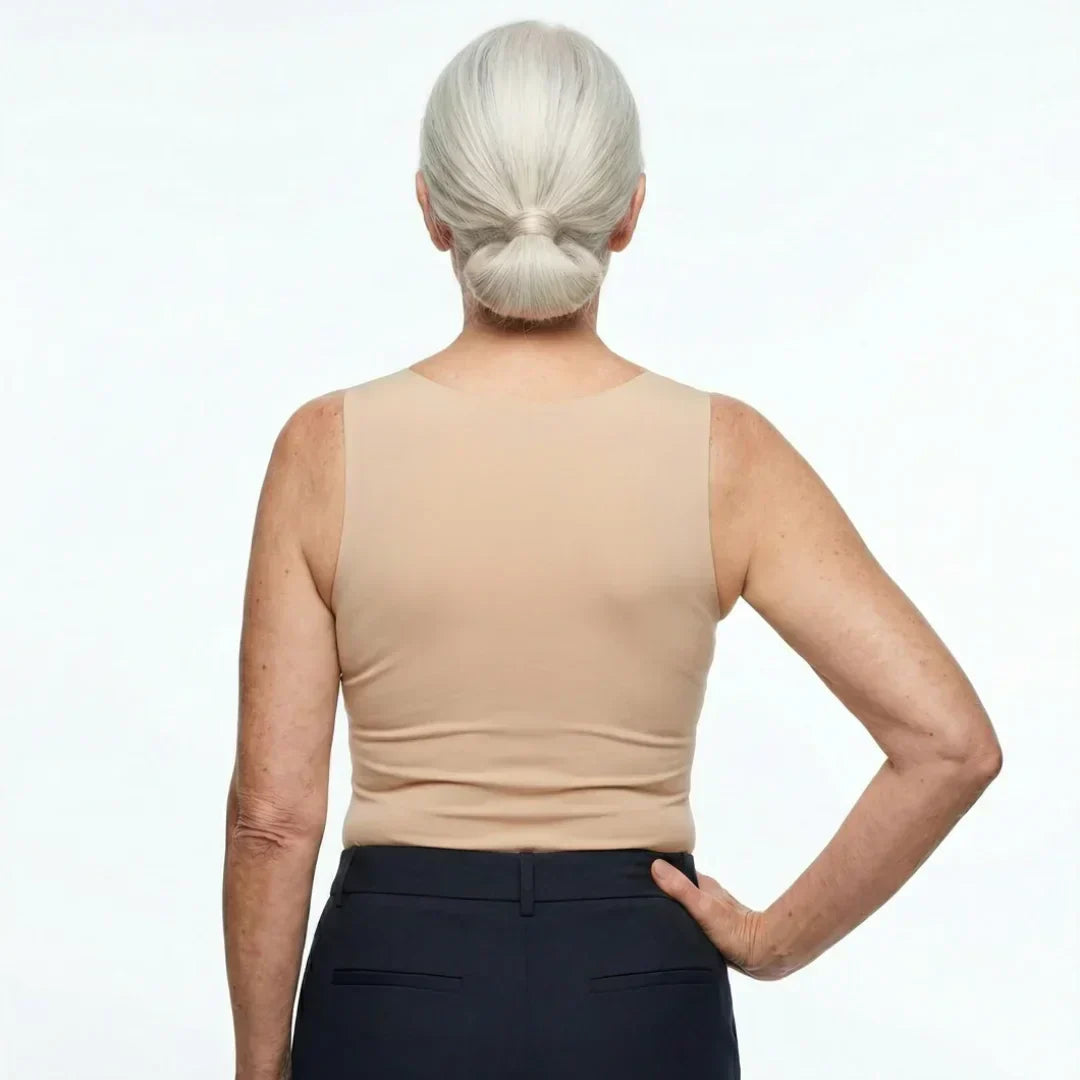 Built-In Support Camisole Top with Integral Bra in Stretch Jersey for Effortless Everyday Layering and Standalone Comfort | Koossa