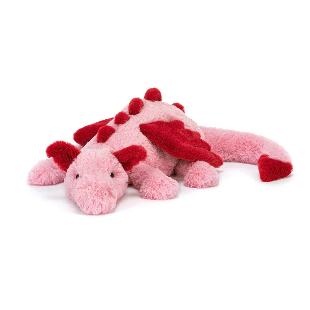 Winged Dragon Plush Toy – Soft Cuddly Stuffed Animal with Embroidered Details for Kids, Bedrooms, Nursery Decor | Lonoma