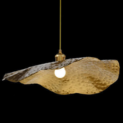 Gold Bronze Metal Pendant Light with Adjustable Cord, E26 Socket Hanging Ceiling Fixture for Dining Room, Kitchen Island, Bar & Café | Lonoma