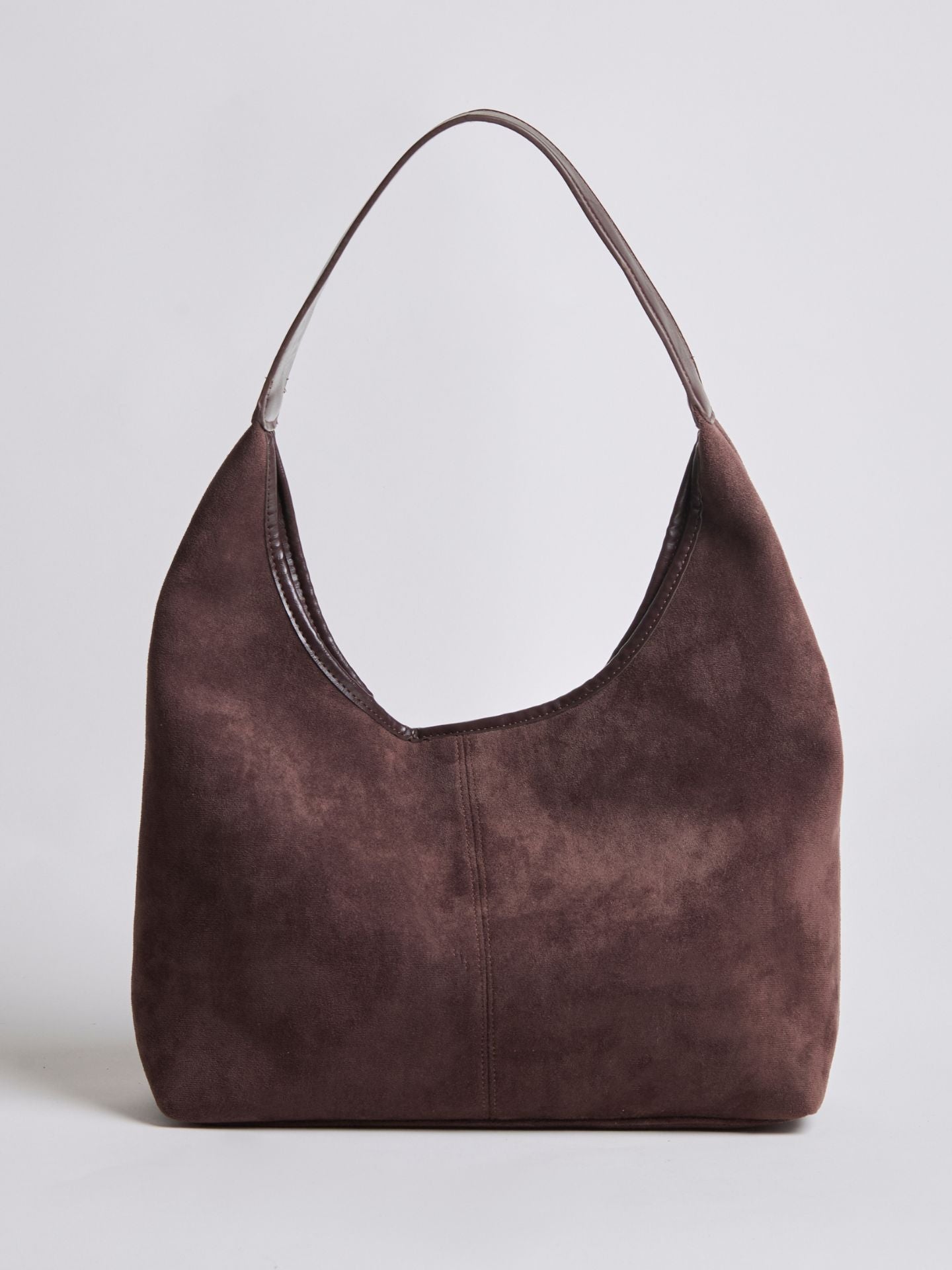 Slouchy Suede-Effect Hobo Bag with Single Shoulder Strap for Everyday Elegance and Effortless Winter Style | Koossa