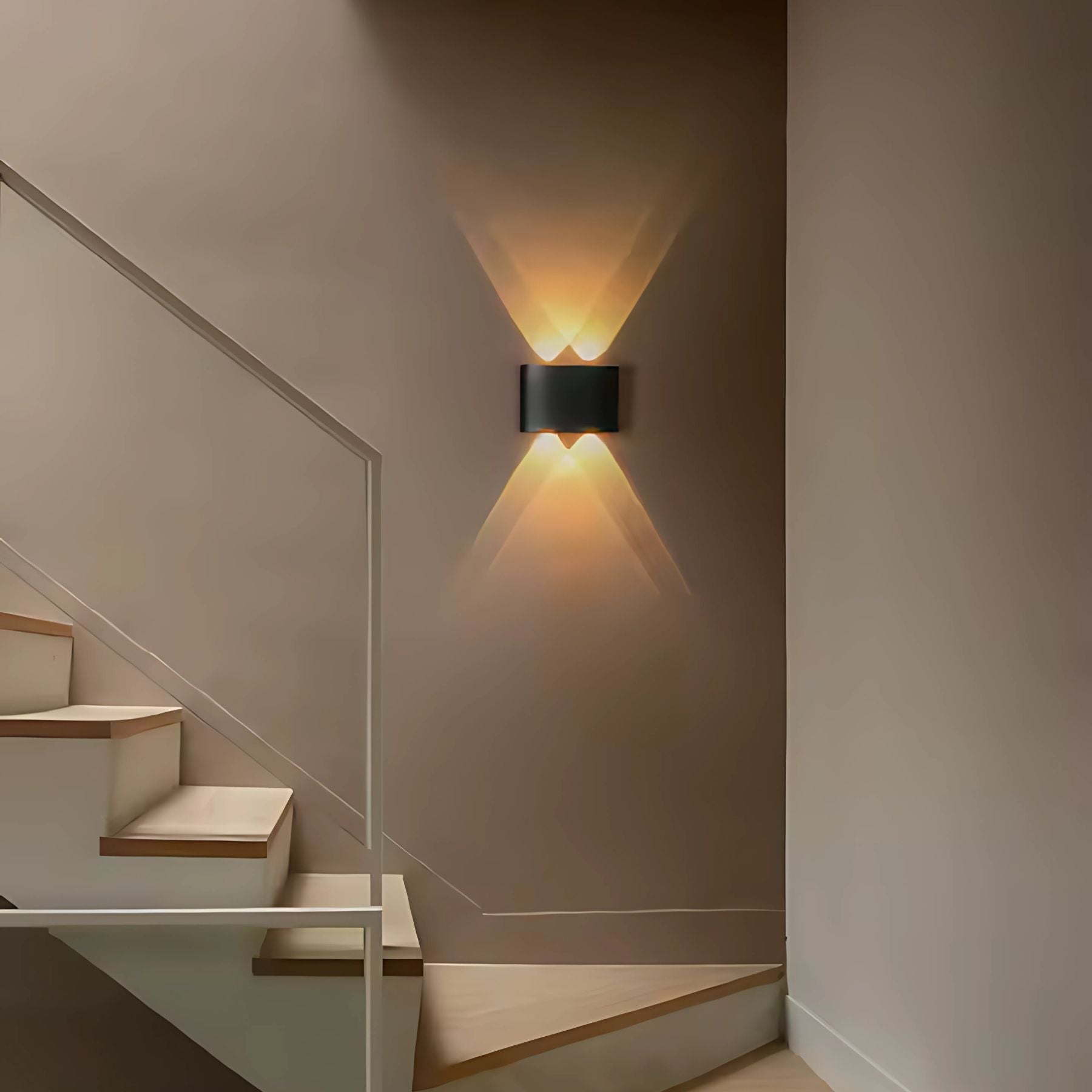 Applique murale LED IP65 double faisceau haut-bas intérieur extérieur moderne pour façade terrasse couloir | Koossa