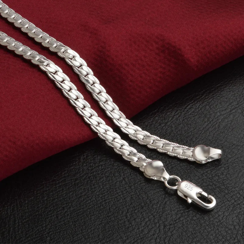 Women's Sterling Silver Chain Necklace — Elegant Timeless Jewellery for Weddings & Special Occasions | Koossa