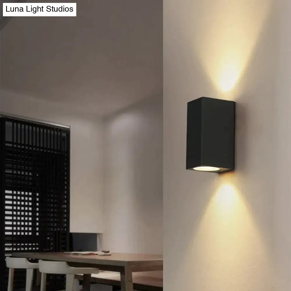 Outdoor LED Wall Sconce Square Aluminum Waterproof IP65 Porch Light Garden Exterior Modern Black Gray | Lonoma