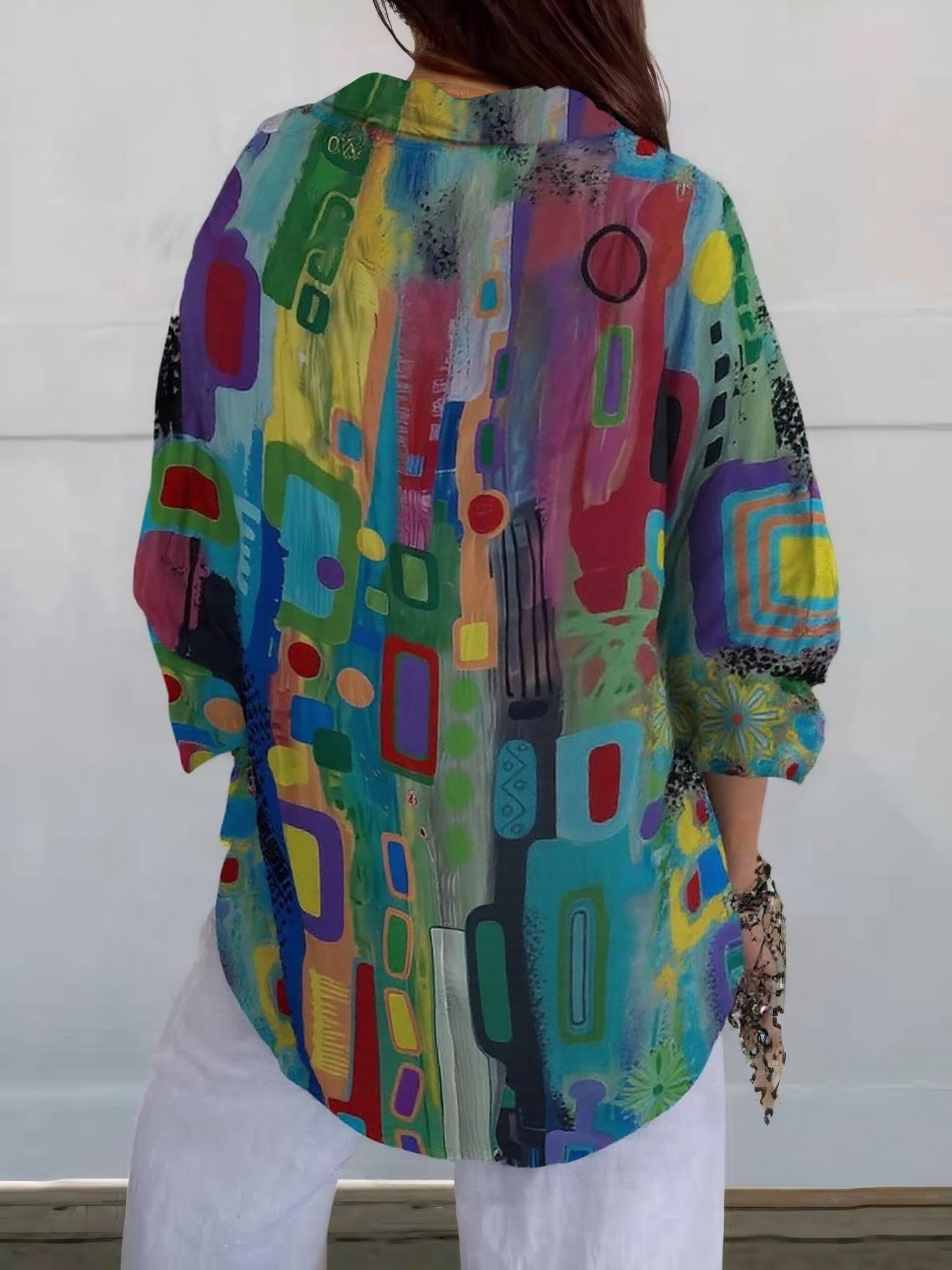 Women's Modern Multi Colour Blouse — Timeless Classic Shirt for Office & Weekend Wear | Koossa