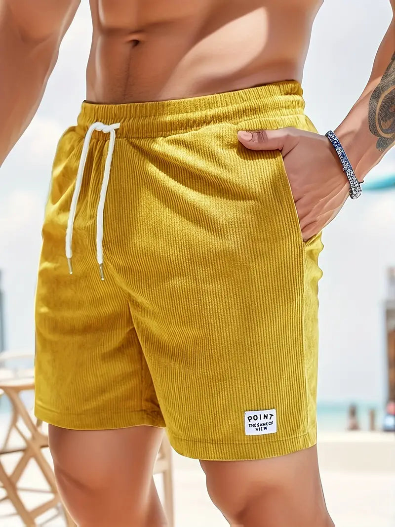Men's Swim Shorts with Adjustable Drawstring — Casual Beachwear for Pool & Beach Holidays | Koossa