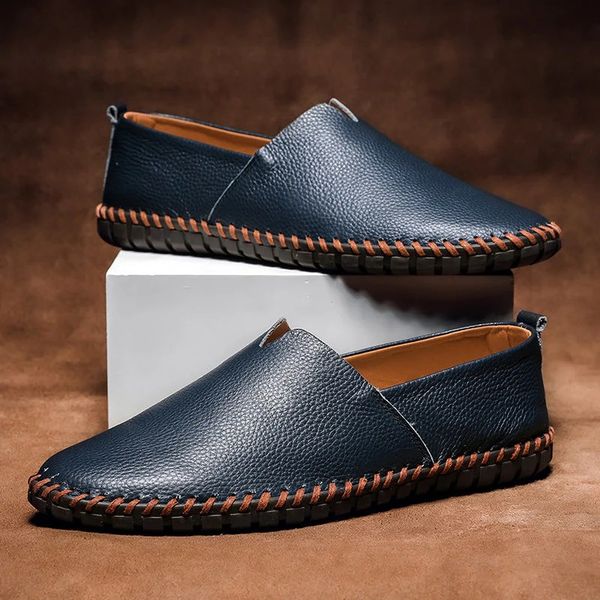 Men's Slip-On Loafers in Eco Leather – Classic Apron Toe Design for Smart Casual Everyday Elegance | Koossa