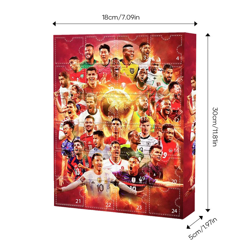 Soccer Advent Calendar with 24 Player Figurines – Daily Countdown Gift for Football Fans, Kids & Adults | Lonoma