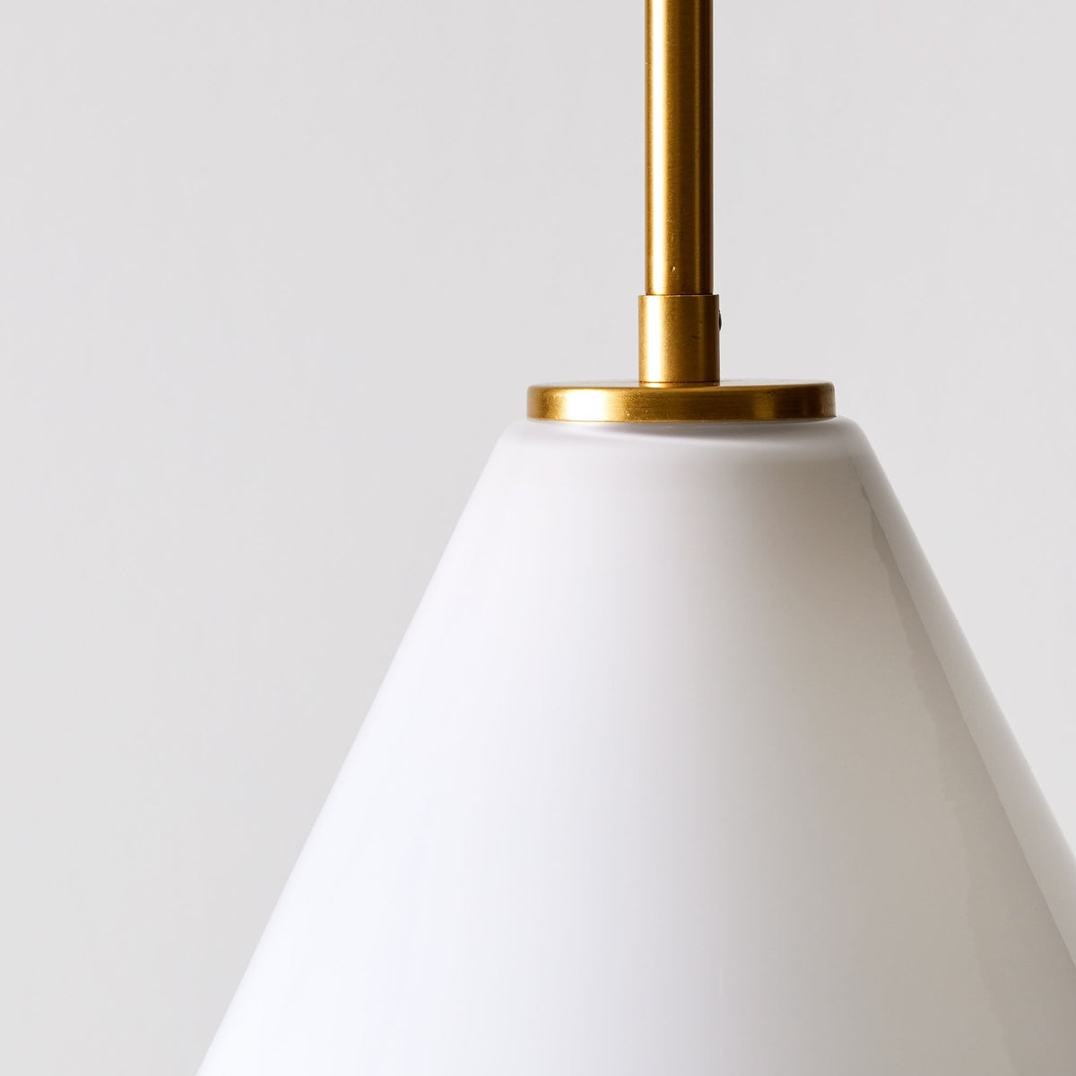 Tapered Glass Hanging Fixture with Metal Canopy – E26 Socket – Dimmable for Dining Room, Island, Entryway | Lonoma