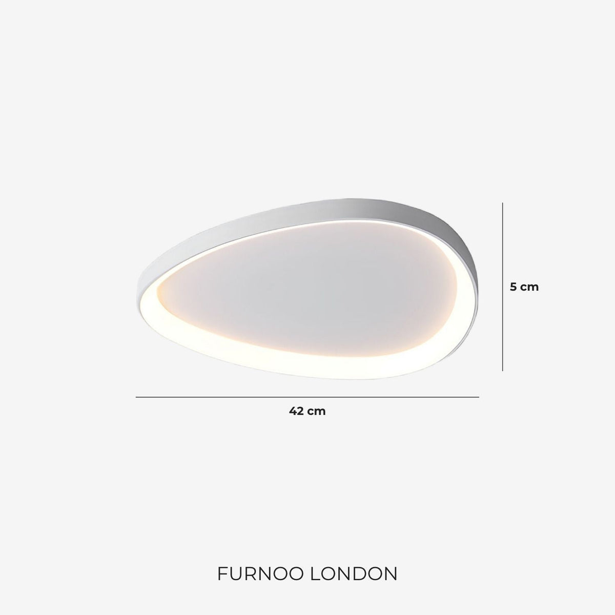 Modern LED Flush Mount Ceiling Light, Minimalist Aluminum & Acrylic Fixture, Low Profile Lamp for Bedroom, Living Room, Hallway, Kitchen | Lonoma