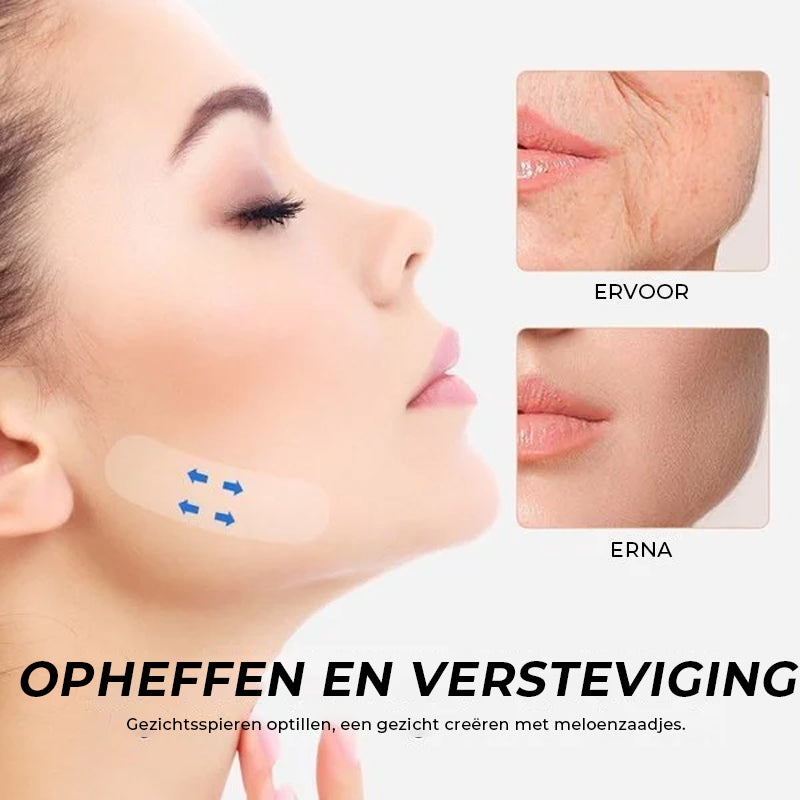 Bandes Lissantes Transparentes Visage 40 Pièces – Effet Lifting Naturel Anti-Rides Contour V Discret Soins | Koossa