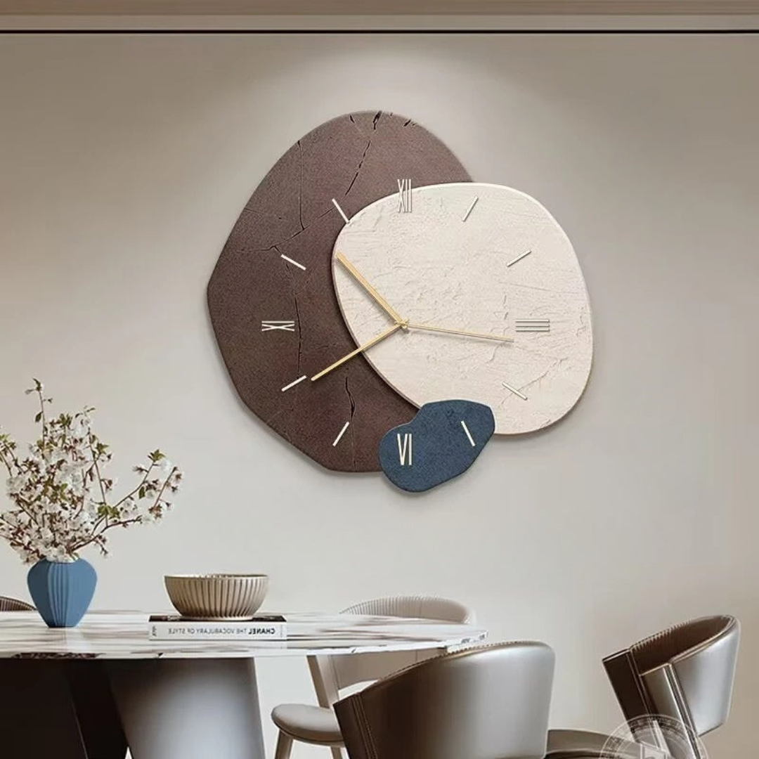 Horloge murale en bois naturel avec éclairage LED d'ambiance — Design moderne fluide pour salon et chambre | Koossa