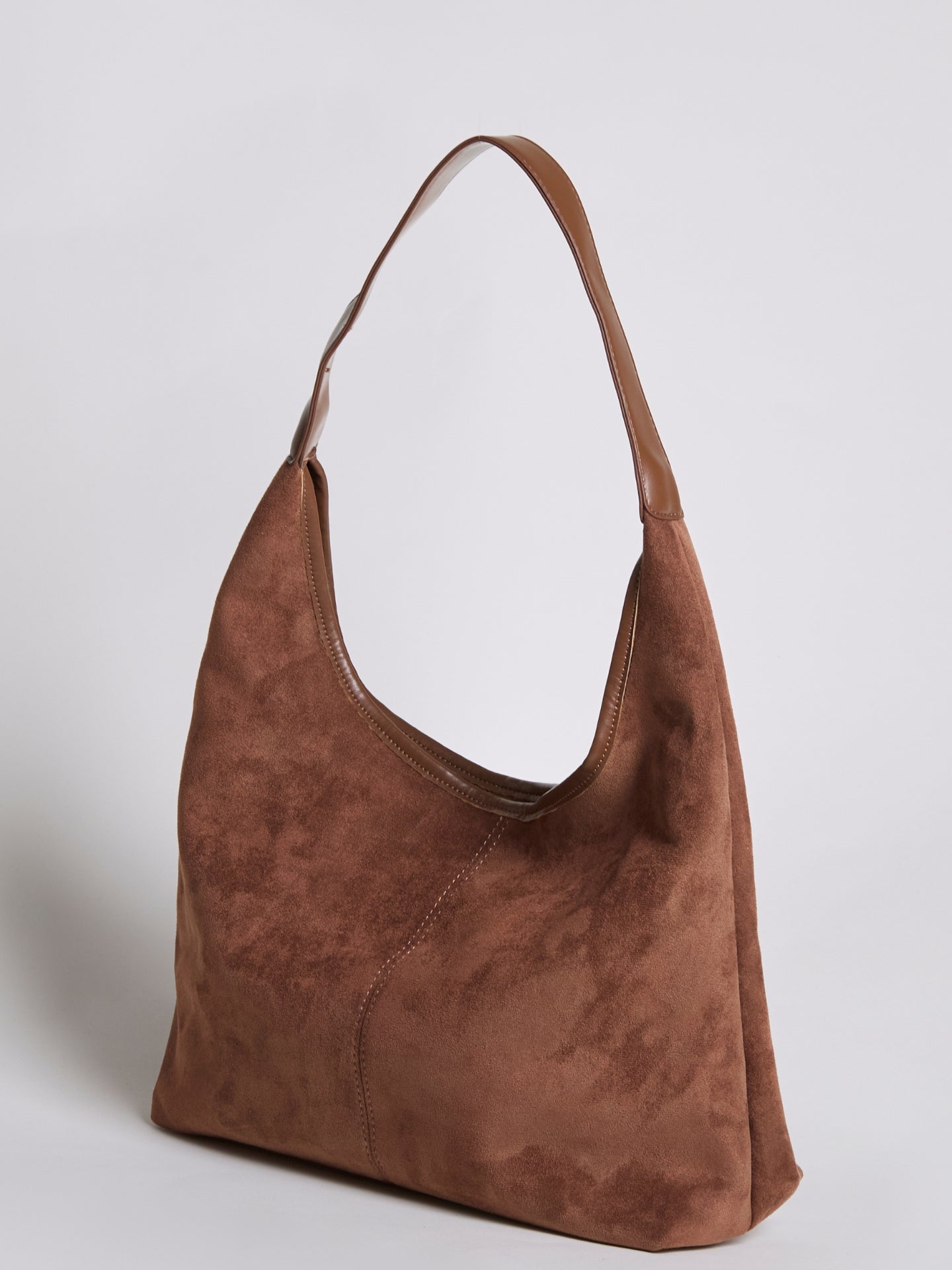 Slouchy Suede-Effect Hobo Bag with Single Shoulder Strap for Everyday Elegance and Effortless Winter Style | Koossa