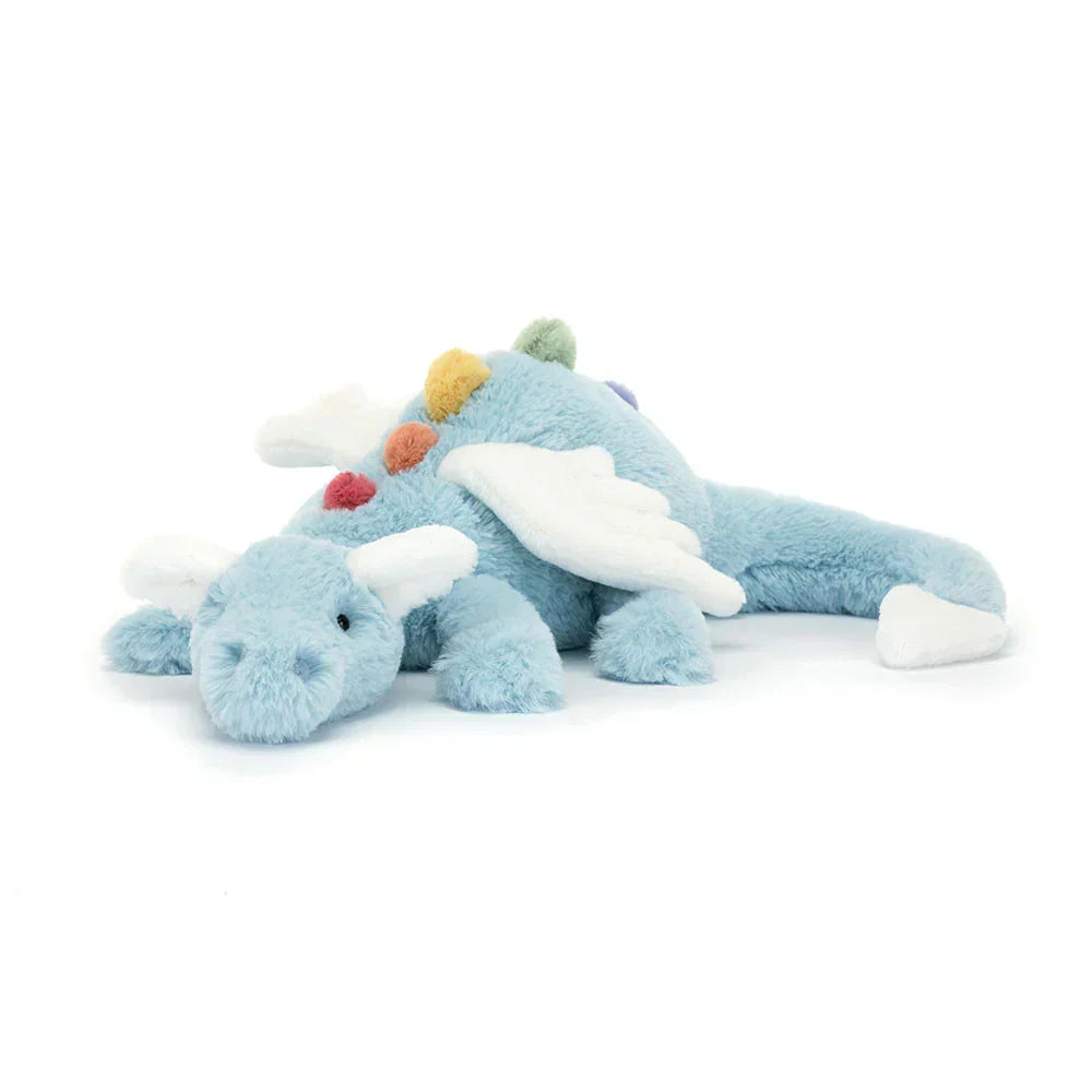 Winged Dragon Plush Toy – Soft Cuddly Stuffed Animal with Embroidered Details for Kids, Bedrooms, Nursery Decor | Lonoma