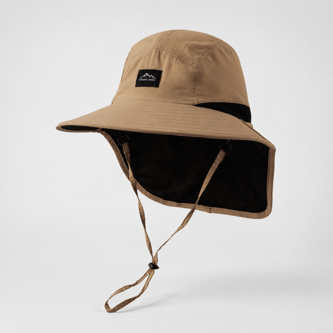 Chapeau Aventure Large Bord avec Protection Nuque Amovible Anti-UV pour Trekking Randonnée Pêche Plein Air | Koossa