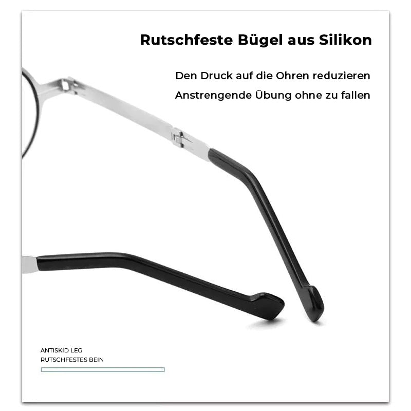 Foldable Reading Glasses Blue Light Blocking Titanium Frame Lightweight 0.68 oz Oval Square Shape for Screen Time | Lonoma