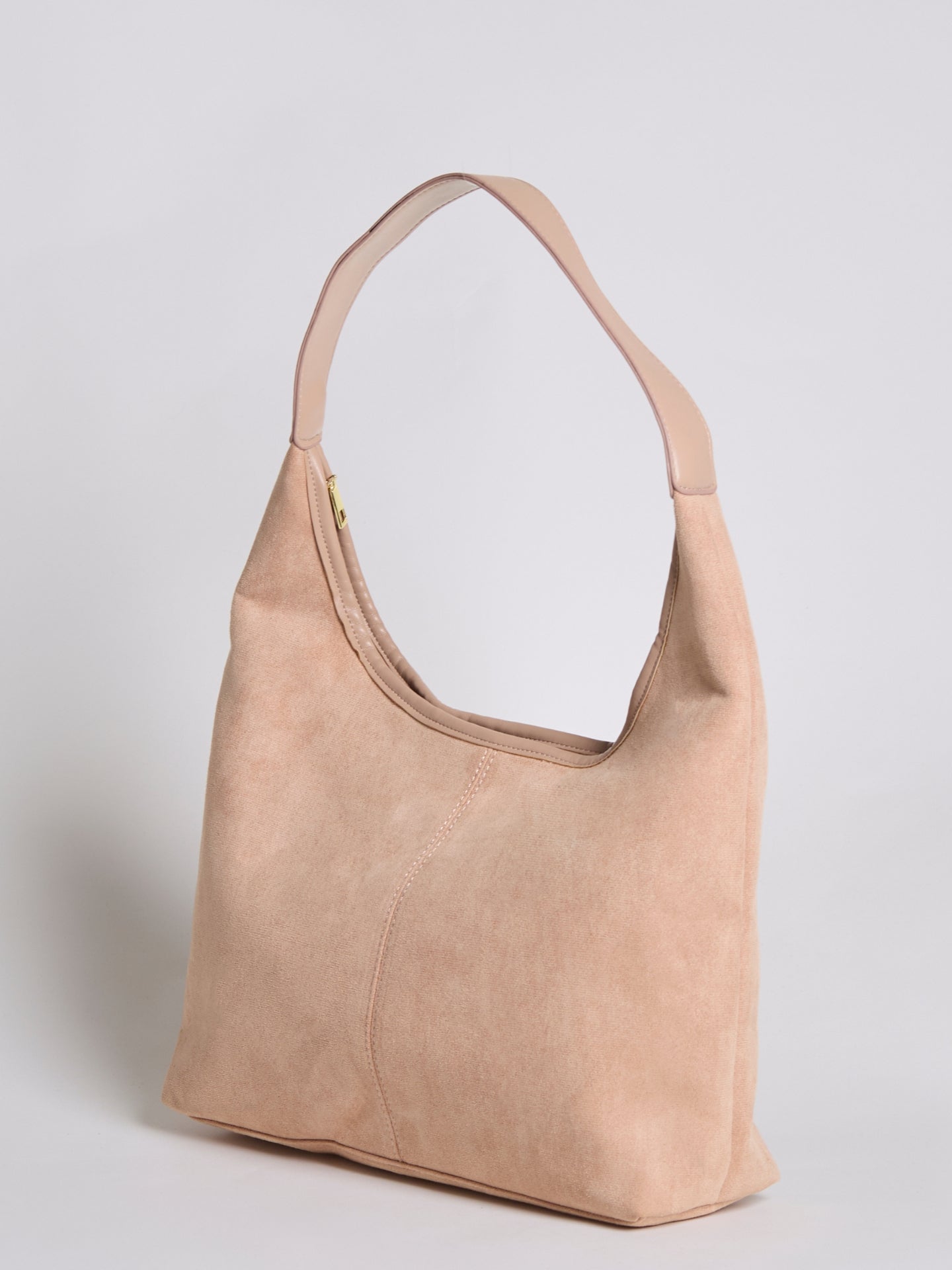Slouchy Suede-Effect Hobo Bag with Single Shoulder Strap for Everyday Elegance and Effortless Winter Style | Koossa