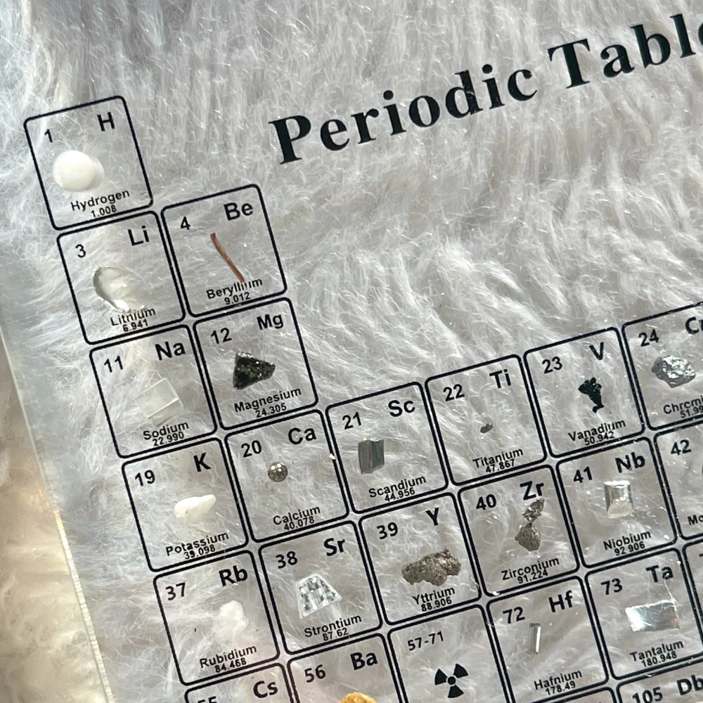 Illuminated Periodic Table Display with 83 Real Elements in Acrylic for Home Office Science Decor Education | Lonoma