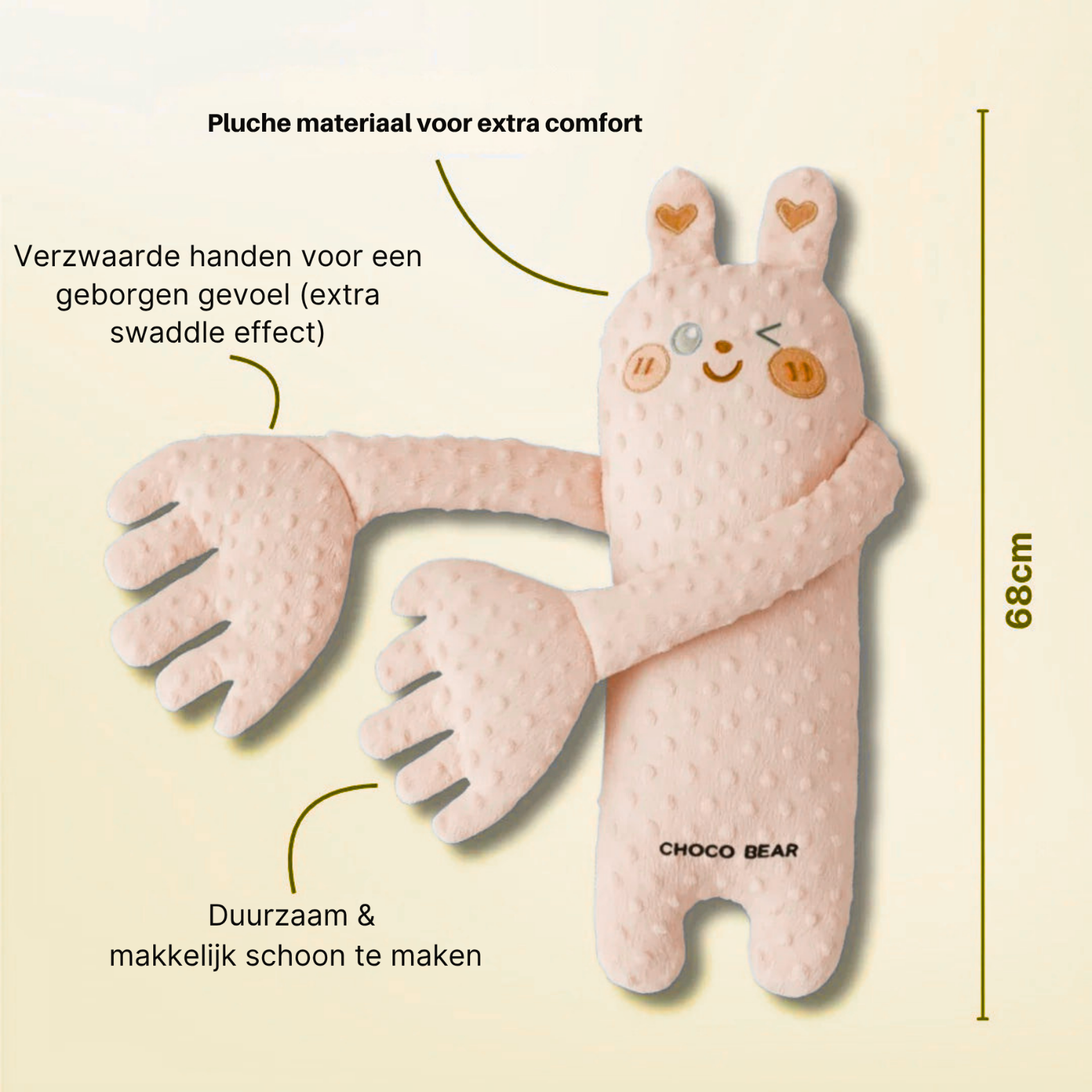 Peluche musicale à battement doux pour bébé – Aide à l'endormissement apaisant sans bruit ni lumière gênante | Koossa
