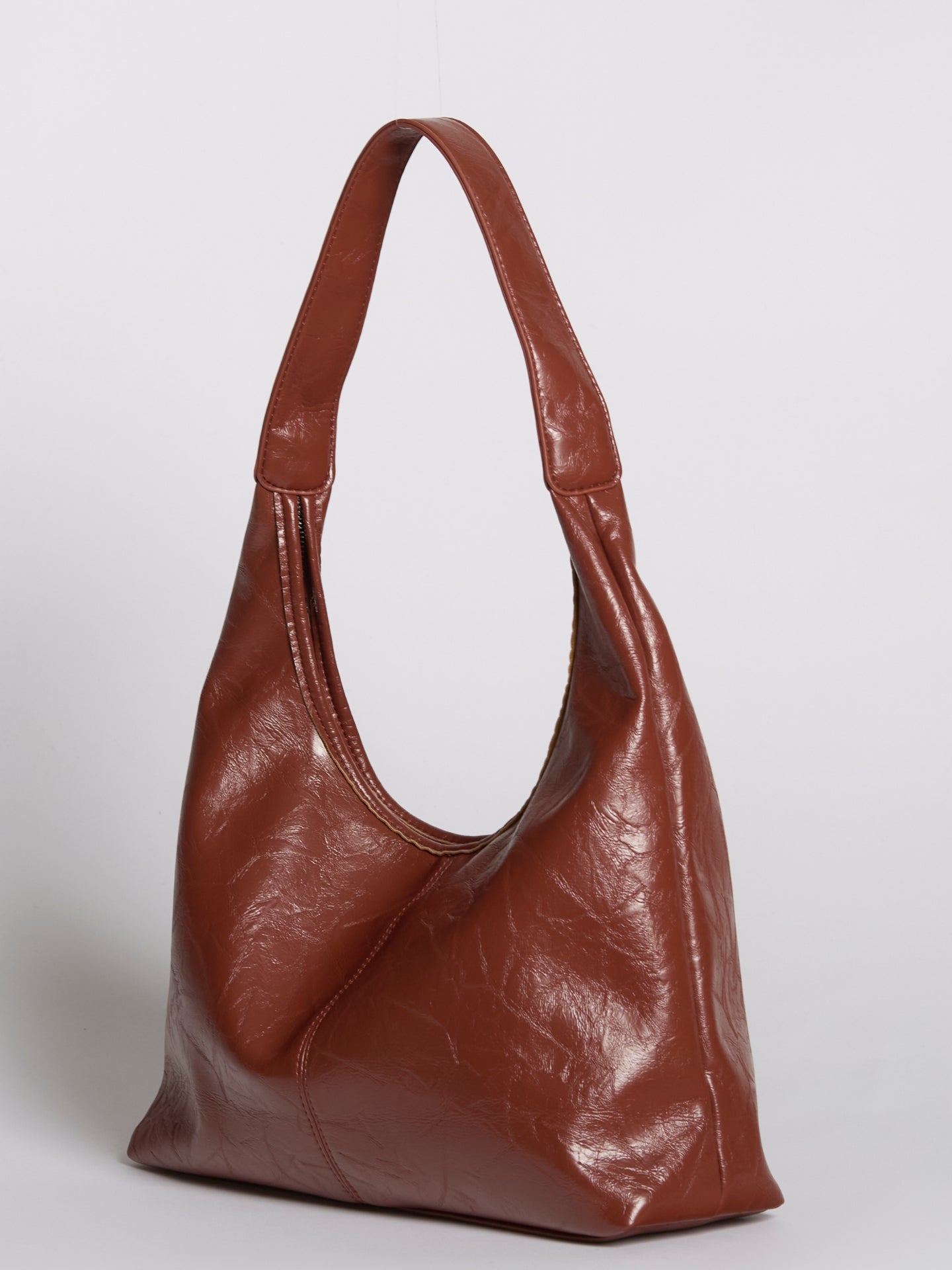 Soft Leather-Effect Tote Bag in Black with Matching Pouch | Spacious Everyday Shoulder Bag with Compartments | Koossa