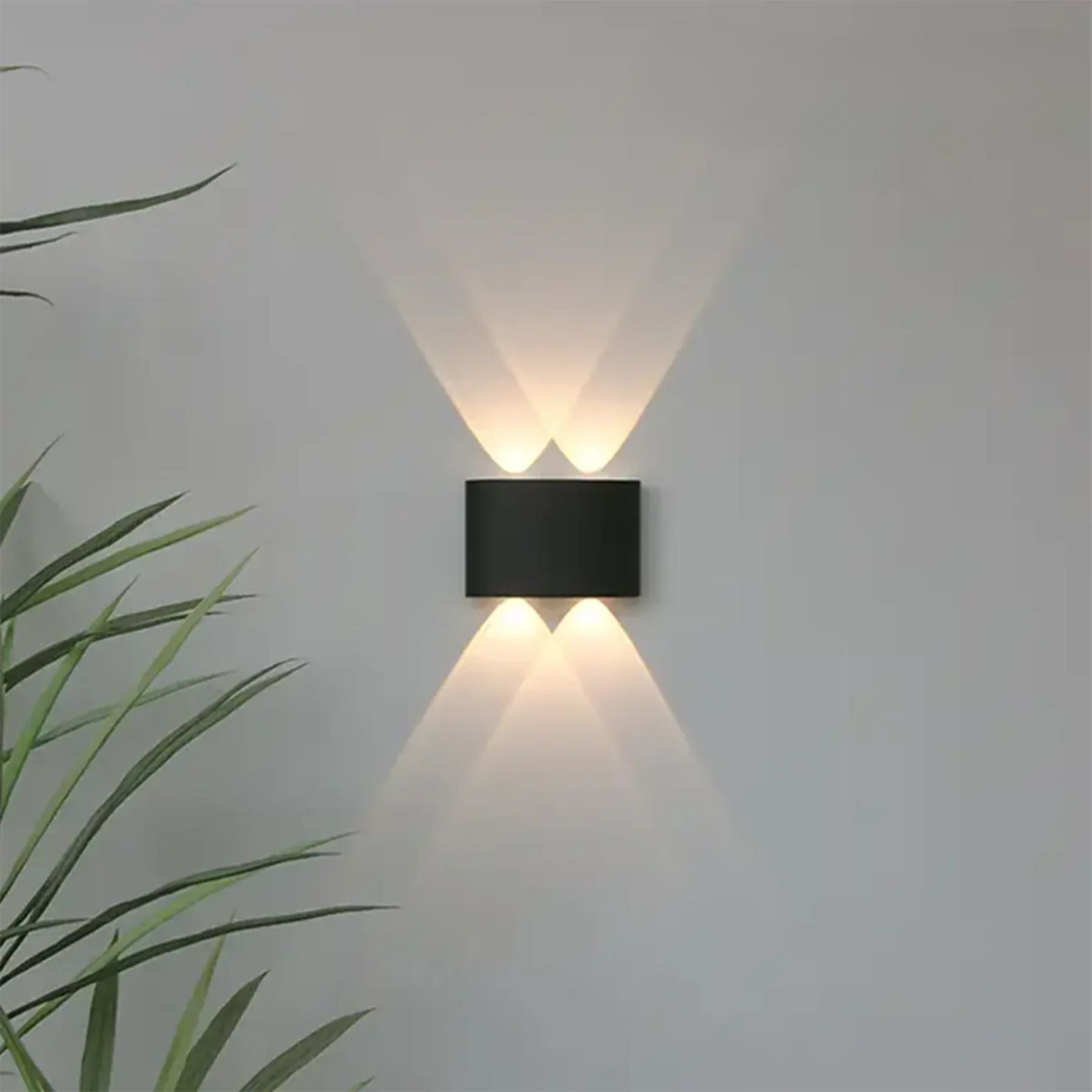 Applique murale LED IP65 double faisceau haut-bas intérieur extérieur moderne pour façade terrasse couloir | Koossa
